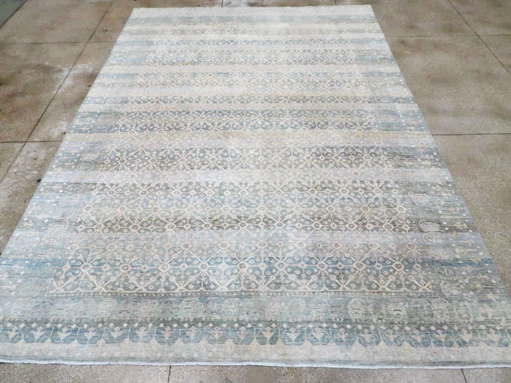 East Turkestan Khotan Inspired Large Turkish Room Size Carpet, No.30628 - Staging
