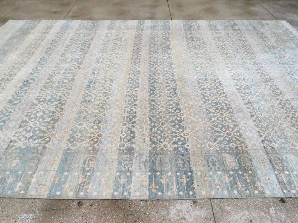 East Turkestan Khotan Inspired Large Turkish Room Size Carpet, No.30628 - Staging