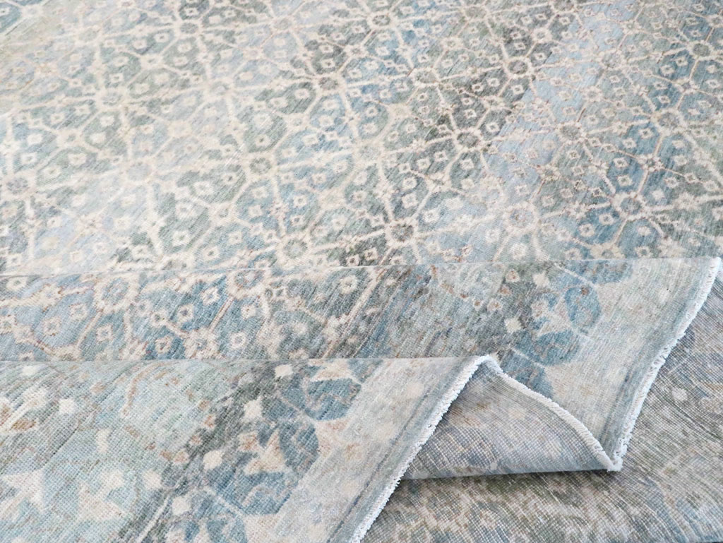 East Turkestan Khotan Inspired Large Turkish Room Size Carpet, No.30628 - Staging