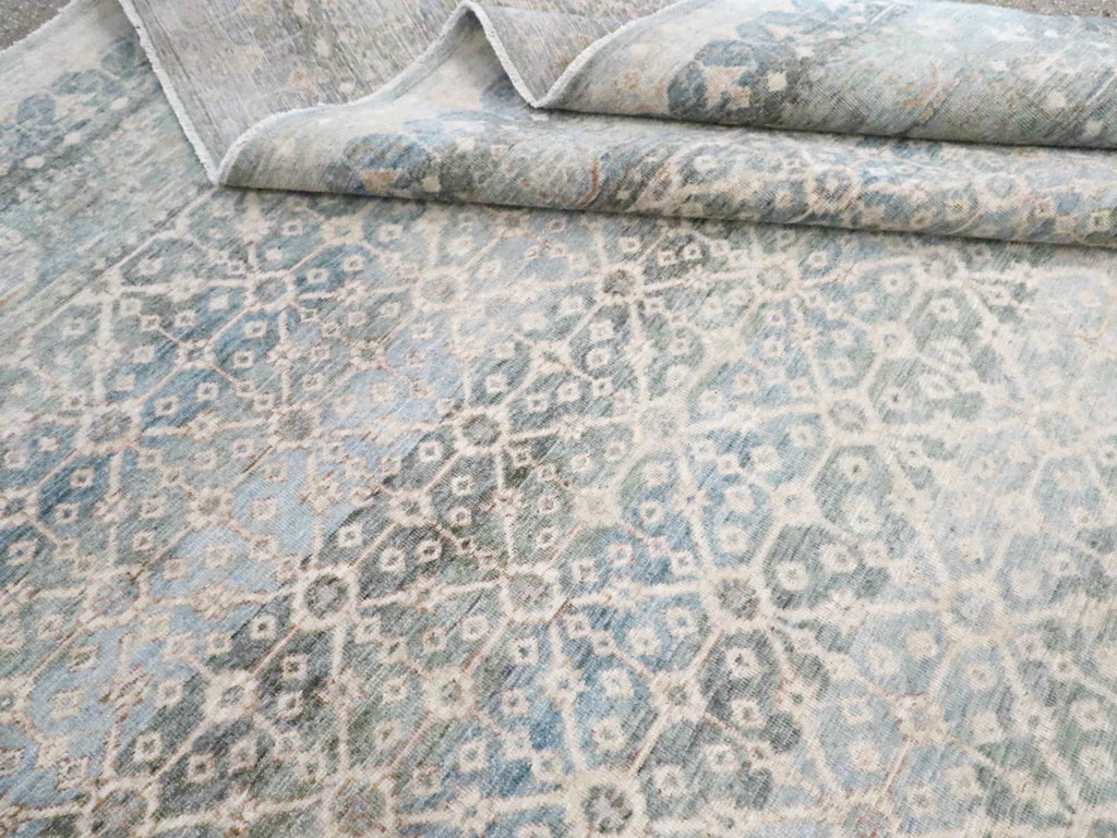 East Turkestan Khotan Inspired Large Turkish Room Size Carpet, No.30628 - Staging
