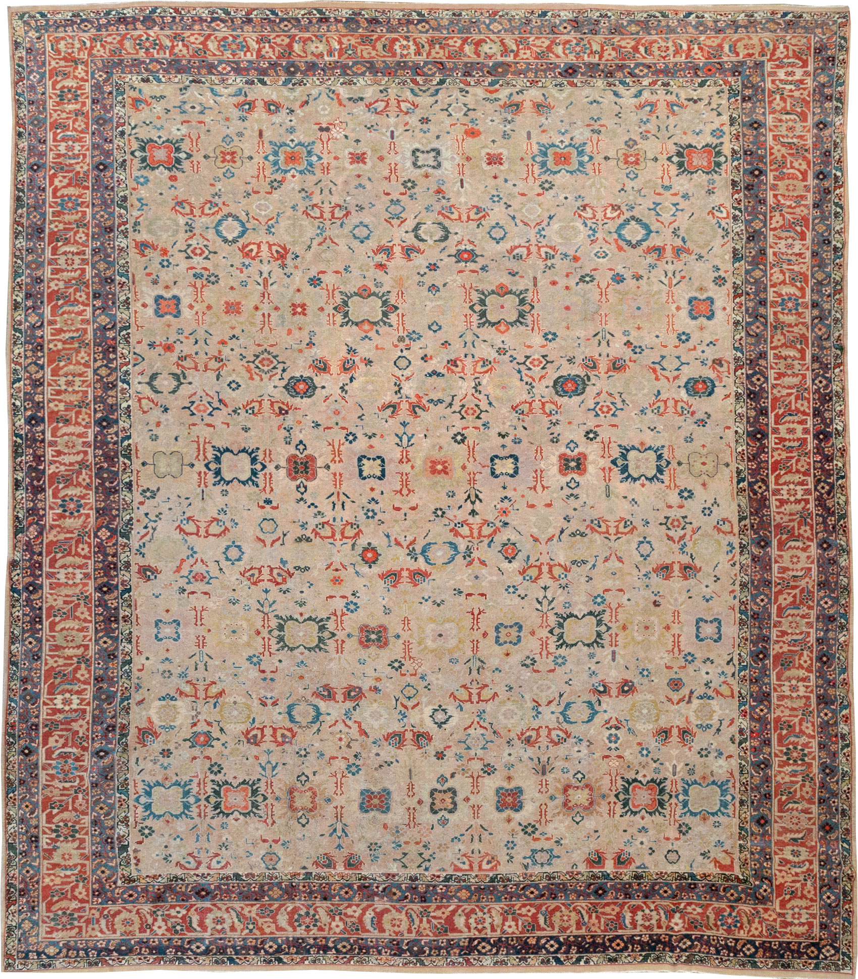Antique Persian Malayer Oversize Rug, No.30629 - Staging