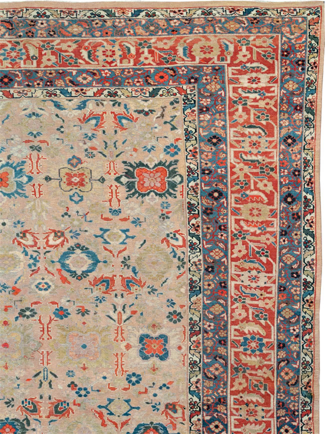 Antique Persian Malayer Oversize Rug, No.30629 - Staging
