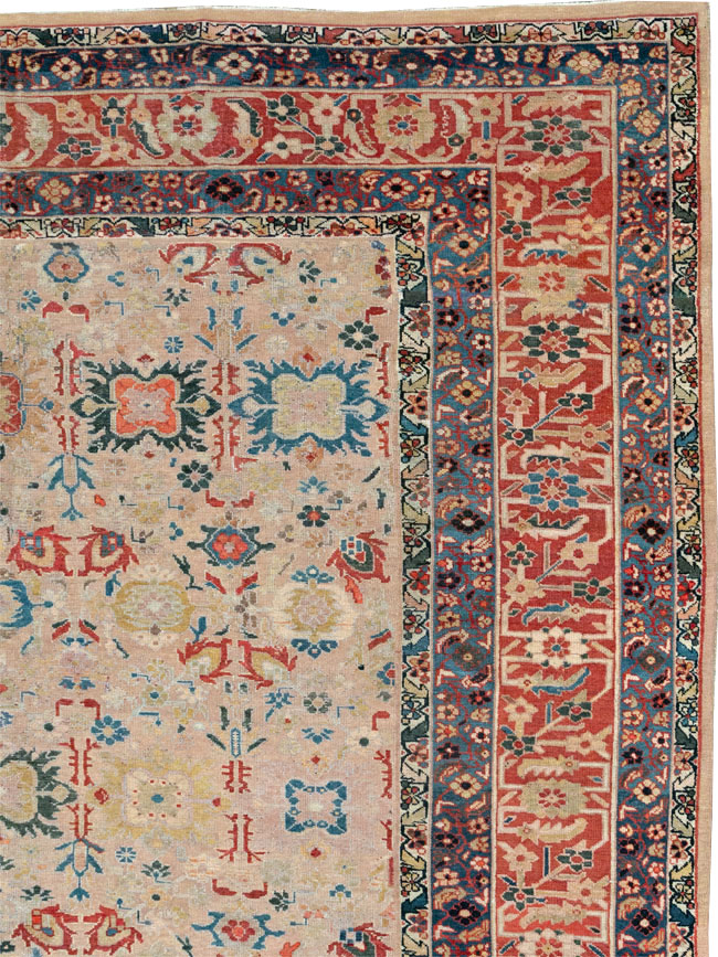 Antique Persian Malayer Oversize Rug, No.30629 - Staging