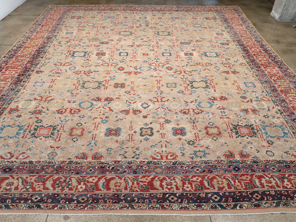 Antique Persian Malayer Oversize Rug, No.30629 - Staging