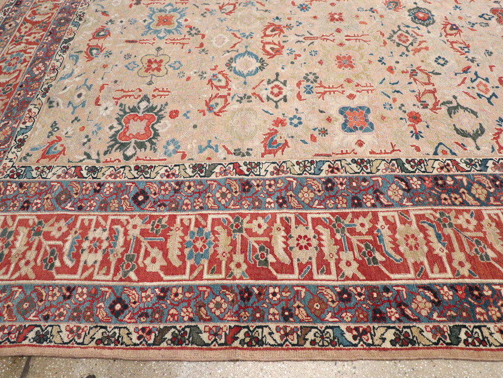 Antique Persian Malayer Oversize Rug, No.30629 - Staging