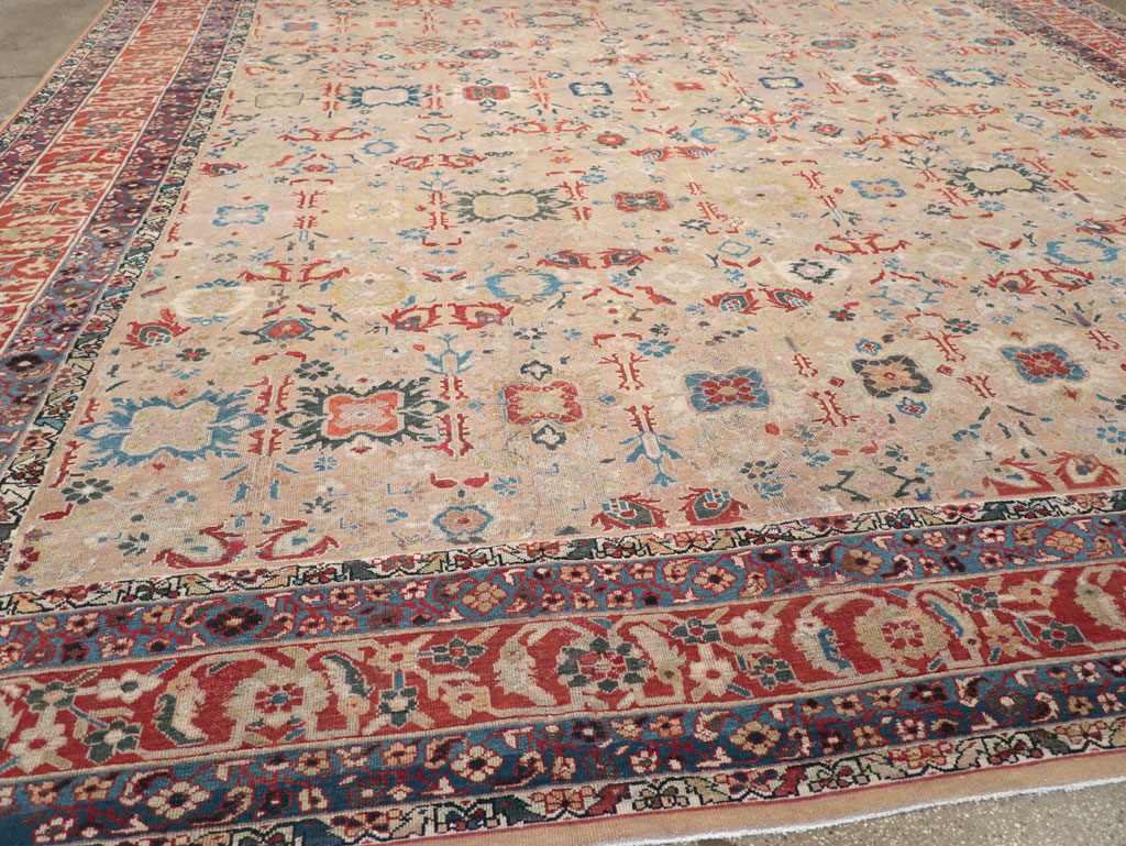 Antique Persian Malayer Oversize Rug, No.30629 - Staging