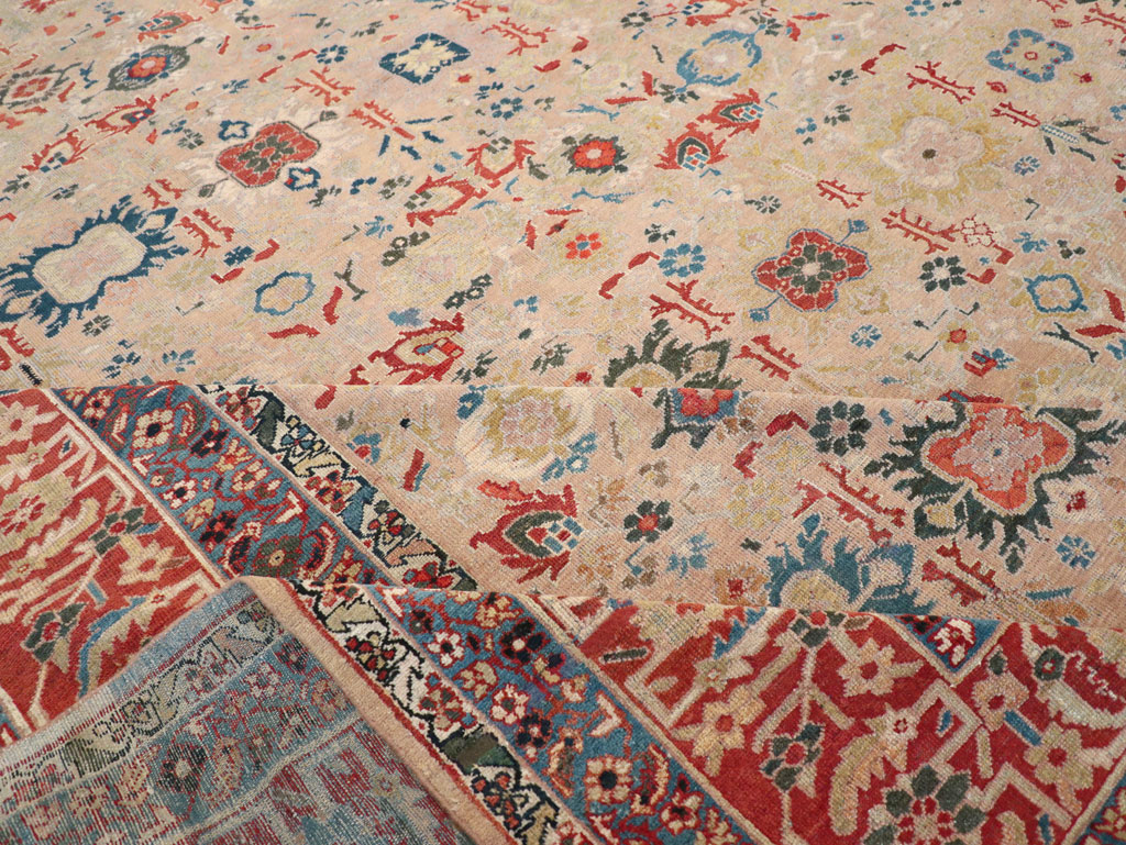 Antique Persian Malayer Oversize Rug, No.30629 - Staging
