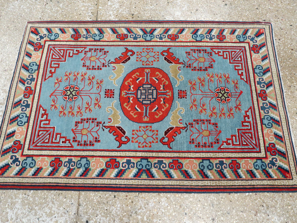 Vintage Anatolian Deco Rug, No.30636 - Staging