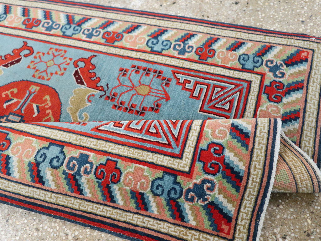 Vintage Anatolian Deco Rug, No.30636 - Staging