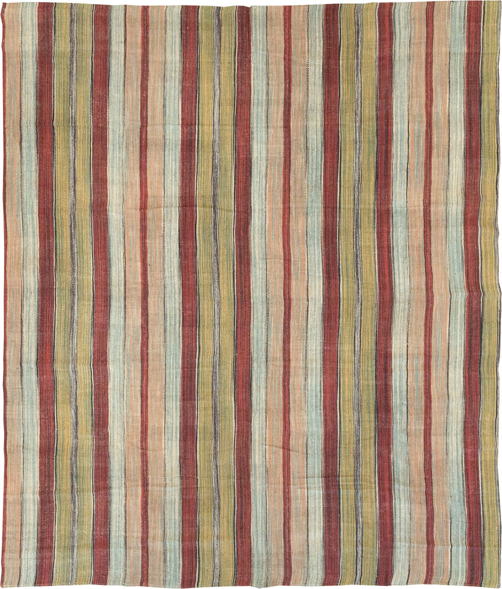 Modern Turkish Flatweave Room Size Carpet, No.30637 - Staging