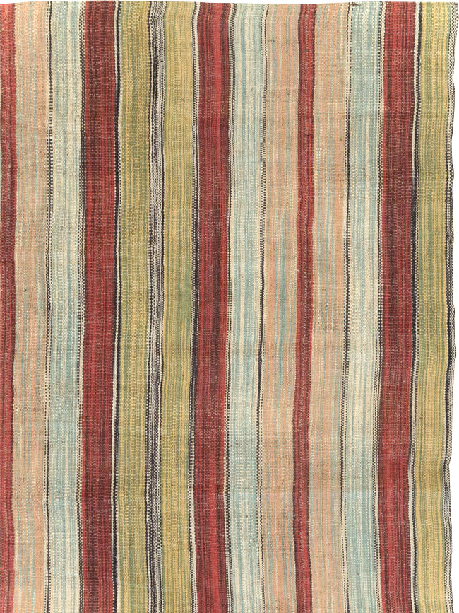 Modern Turkish Flatweave Room Size Carpet, No.30637 - Staging