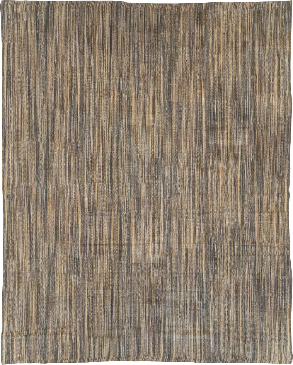 Modern Turkish Flatweave Room Size Carpet, No.30638 - Staging