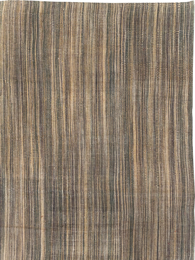 Modern Turkish Flatweave Room Size Carpet, No.30638 - Staging