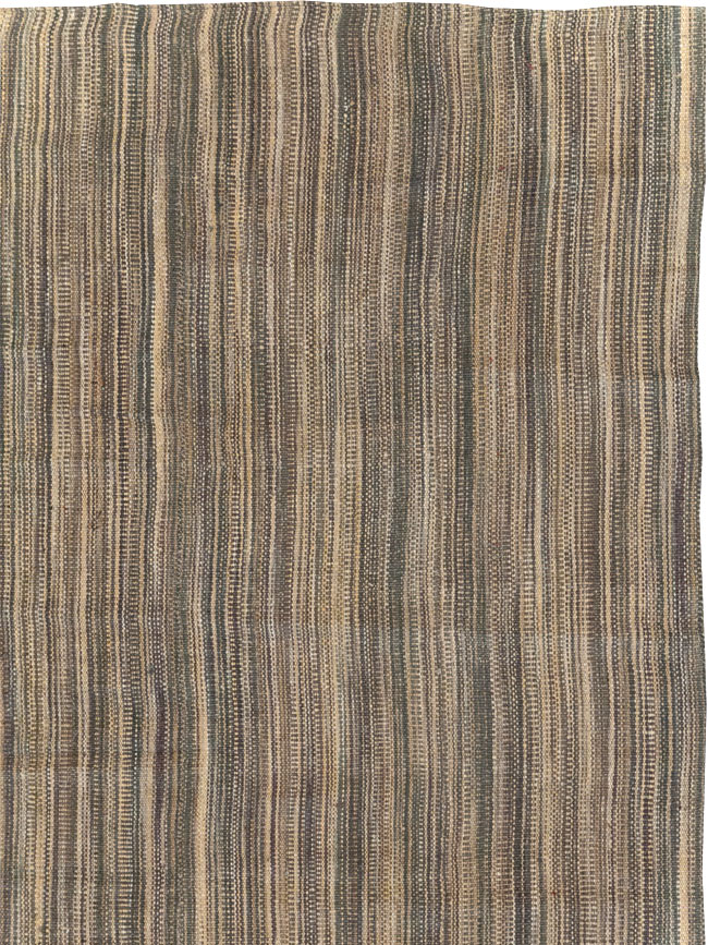 Modern Turkish Flatweave Room Size Carpet, No.30638 - Staging