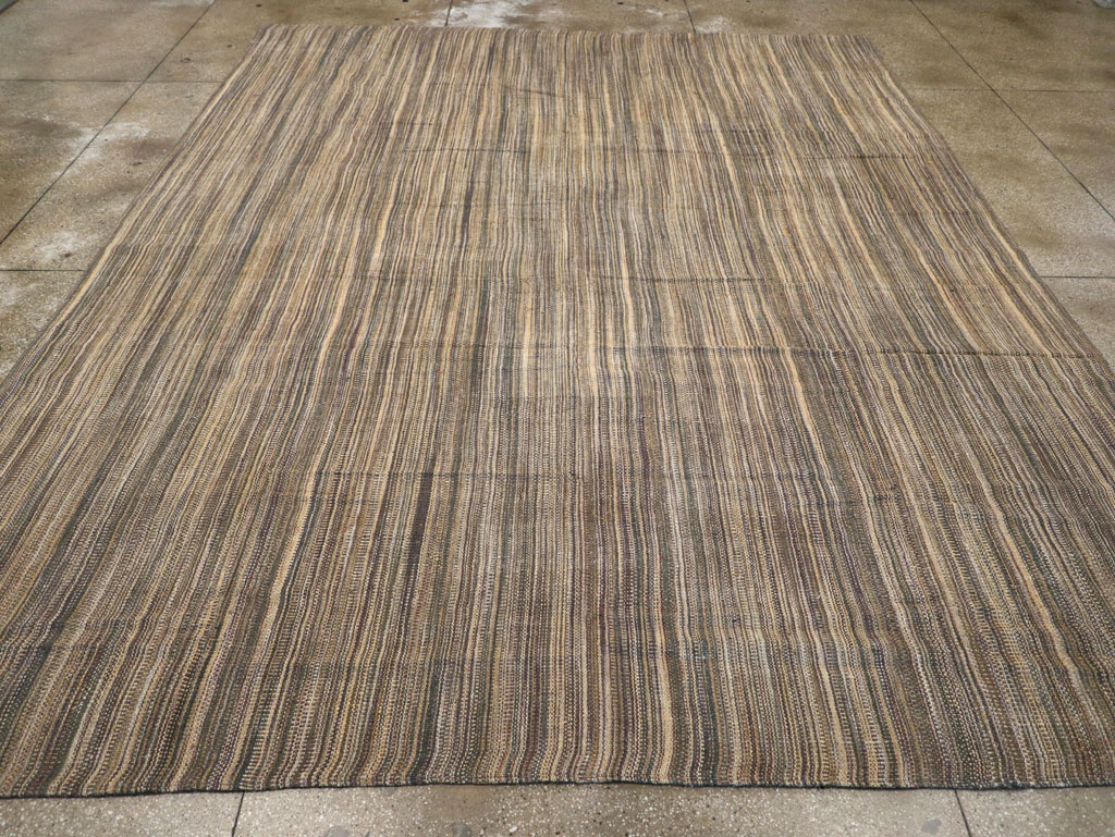 Modern Turkish Flatweave Room Size Carpet, No.30638 - Staging