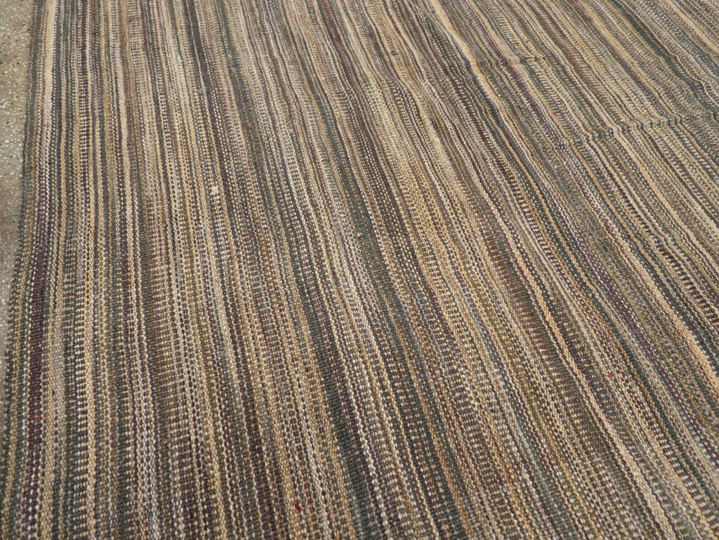 Modern Turkish Flatweave Room Size Carpet, No.30638 - Staging