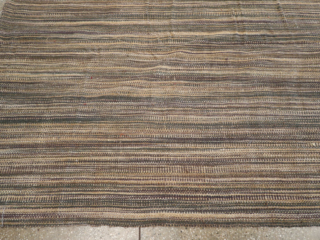 Modern Turkish Flatweave Room Size Carpet, No.30638 - Staging