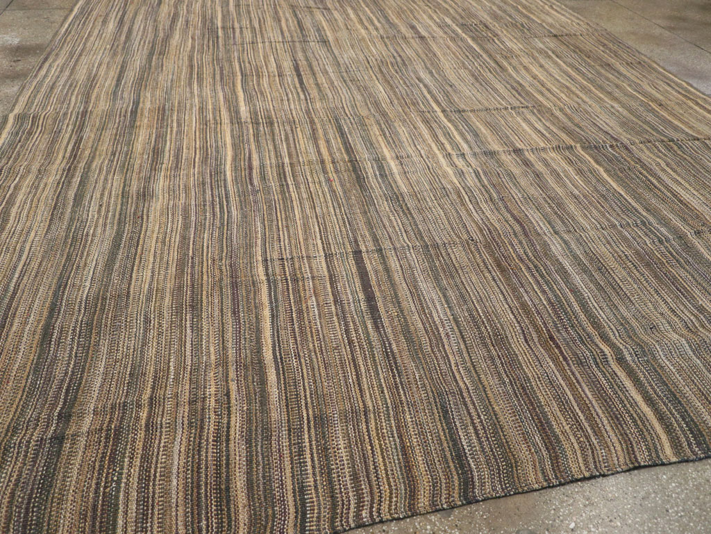 Modern Turkish Flatweave Room Size Carpet, No.30638 - Staging