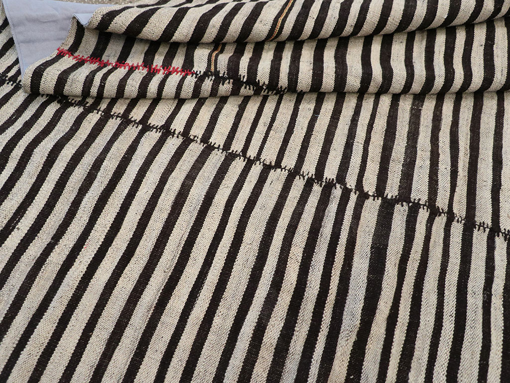 Vintage Persian Flatweave Kilim Gallery Carpet, No.30642 - Staging