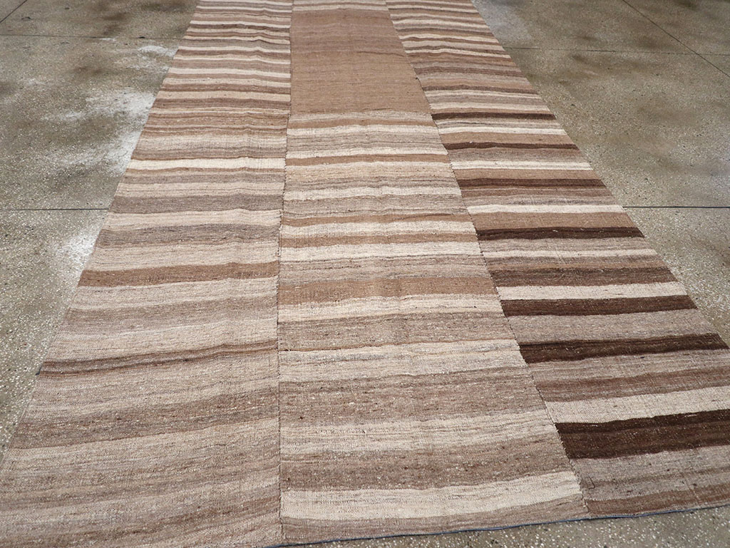 Vintage Persian Flatweave Kilim Gallery Carpet, No.30653 - Staging