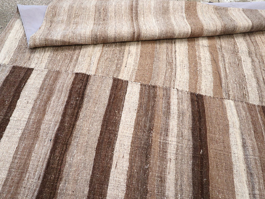 Vintage Persian Flatweave Kilim Gallery Carpet, No.30653 - Staging