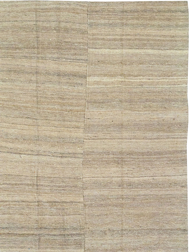 Vintage Turkish Flatweave Kilim Room Size Carpet, No.30660 - Staging