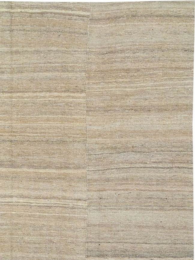 Vintage Turkish Flatweave Kilim Room Size Carpet, No.30660 - Staging