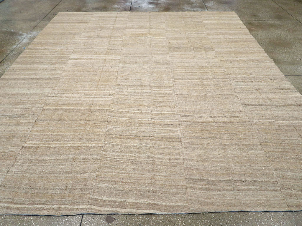 Vintage Turkish Flatweave Kilim Room Size Carpet, No.30660 - Staging