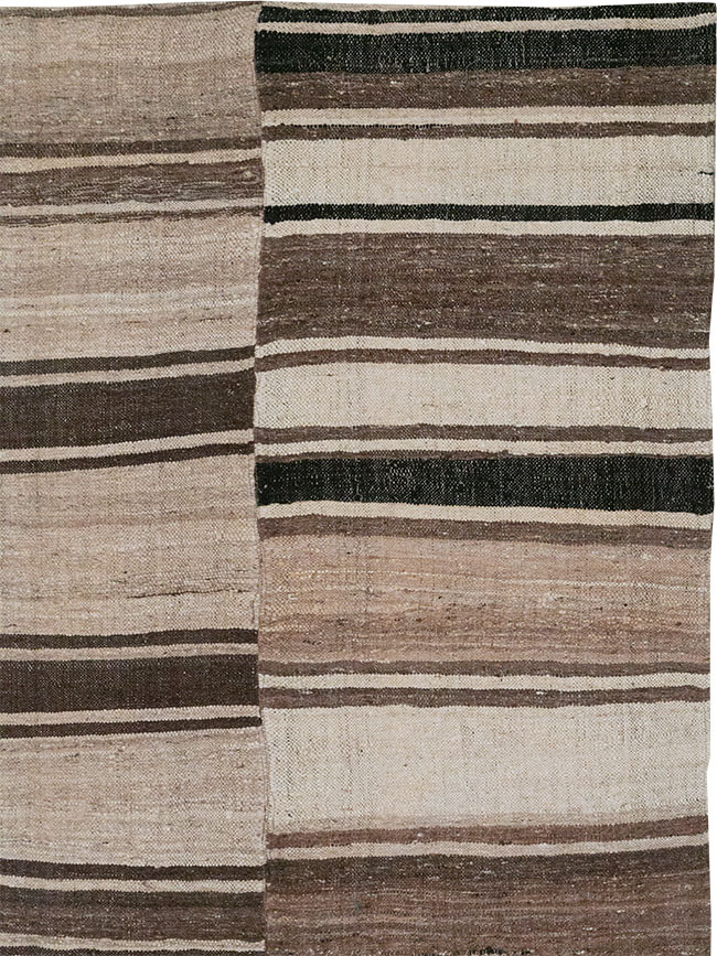 Vintage Turkish Flatweave Kilim Accent Carpet, No.30662 - Staging