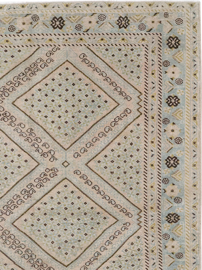 Vintage Persian Afshar Rug, No.30667 - Staging