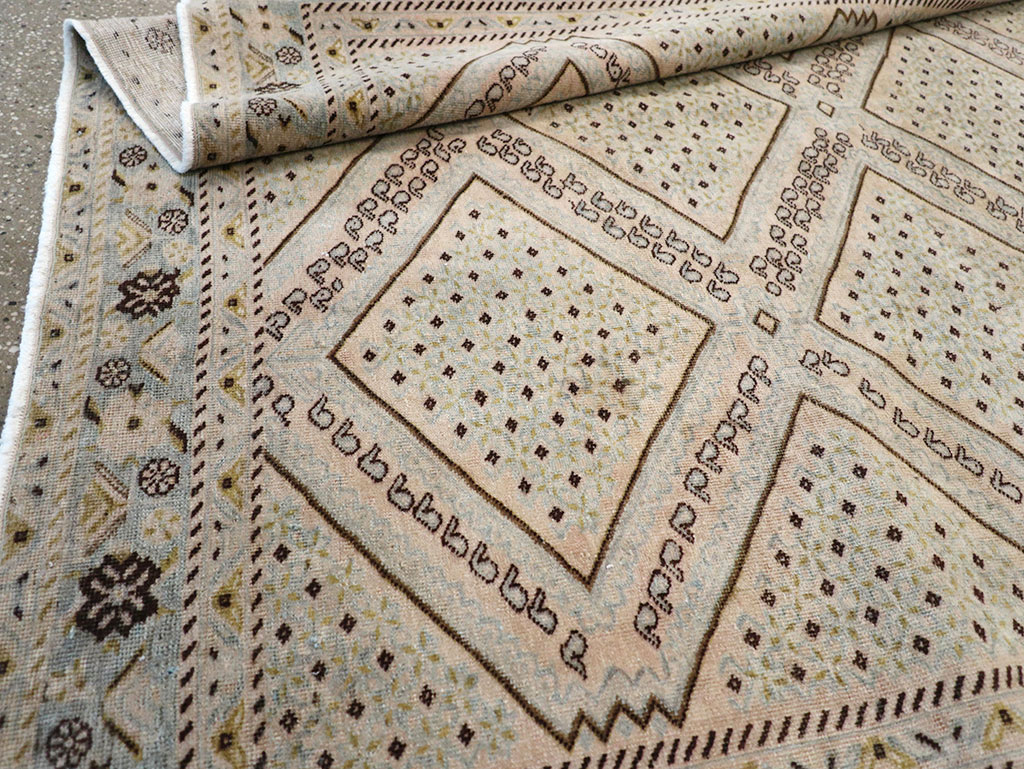 Vintage Persian Afshar Rug, No.30667 - Staging