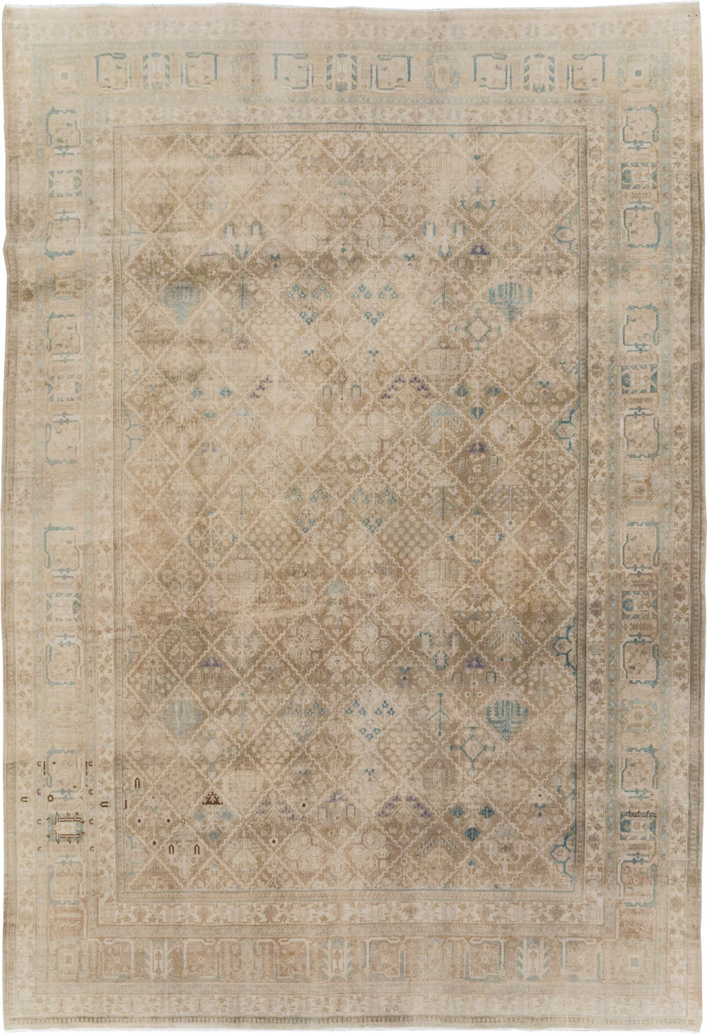 Vintage Persian Joshegan Room Size Carpet, No.30671 - Staging