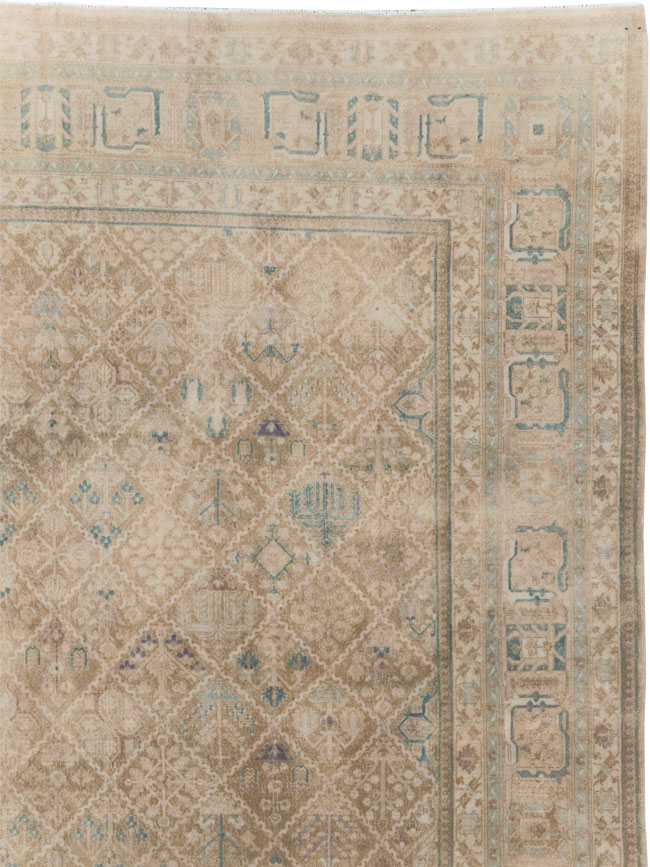 Vintage Persian Joshegan Room Size Carpet, No.30671 - Staging