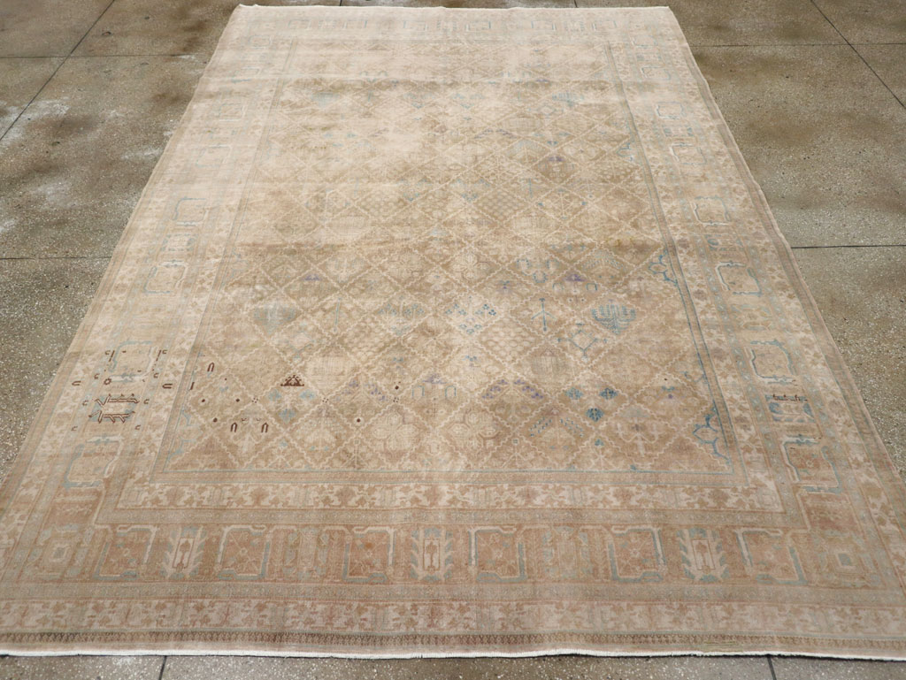Vintage Persian Joshegan Room Size Carpet, No.30671 - Staging