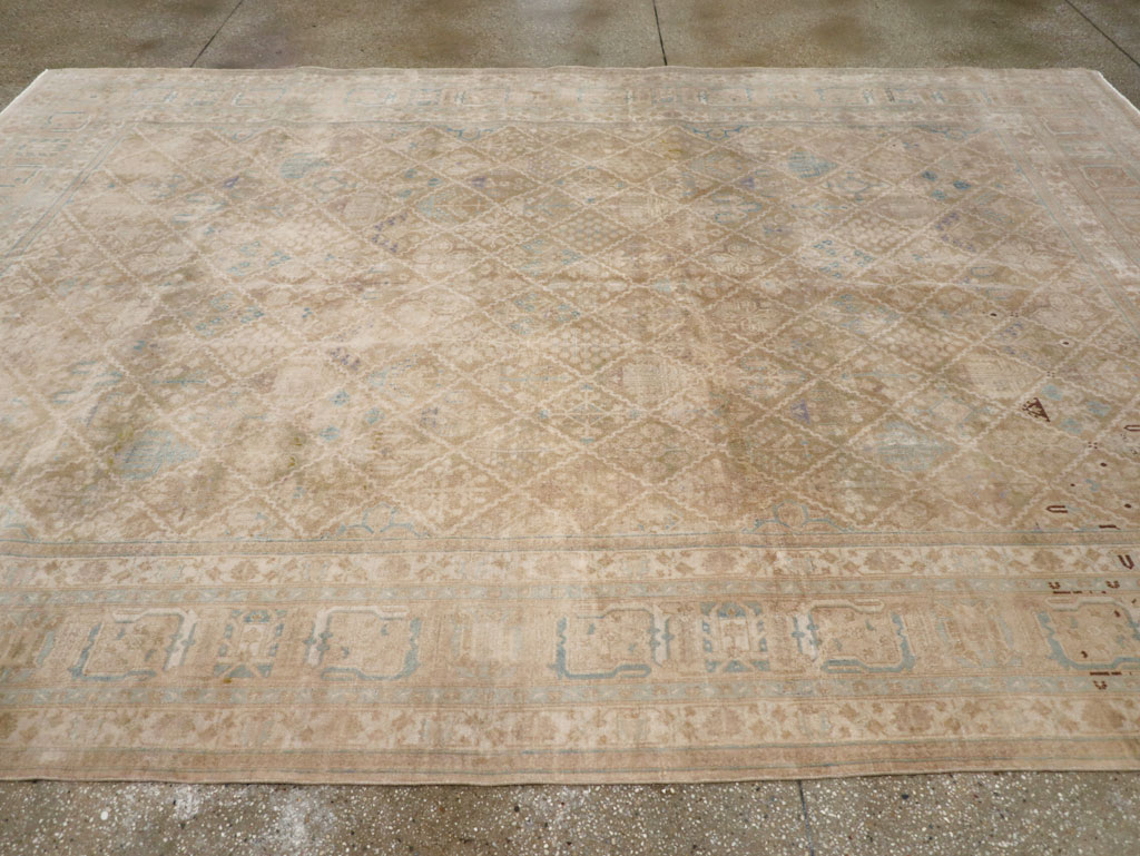 Vintage Persian Joshegan Room Size Carpet, No.30671 - Staging