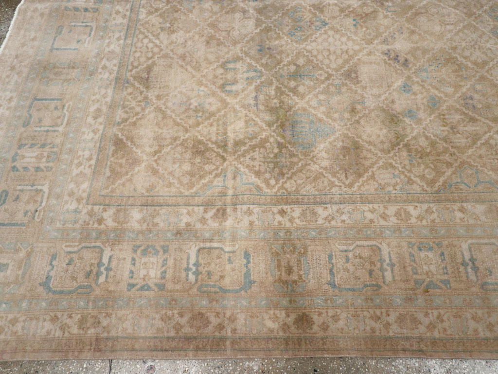 Vintage Persian Joshegan Room Size Carpet, No.30671 - Staging