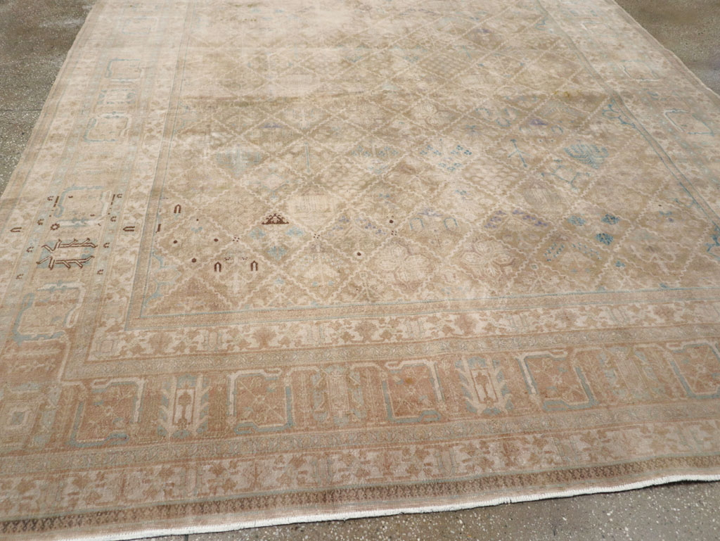 Vintage Persian Joshegan Room Size Carpet, No.30671 - Staging