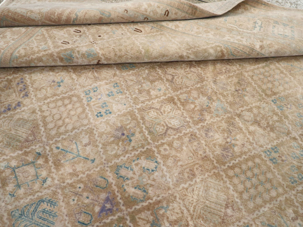 Vintage Persian Joshegan Room Size Carpet, No.30671 - Staging