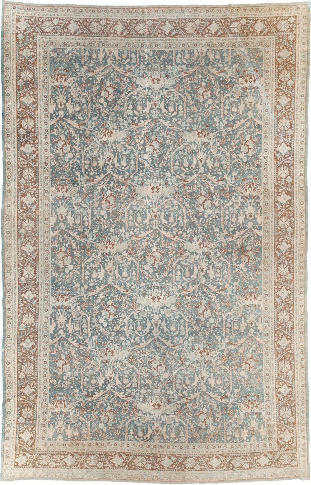 Antique Persian Tabriz Large Room Size Carpet, No.30689 - Staging