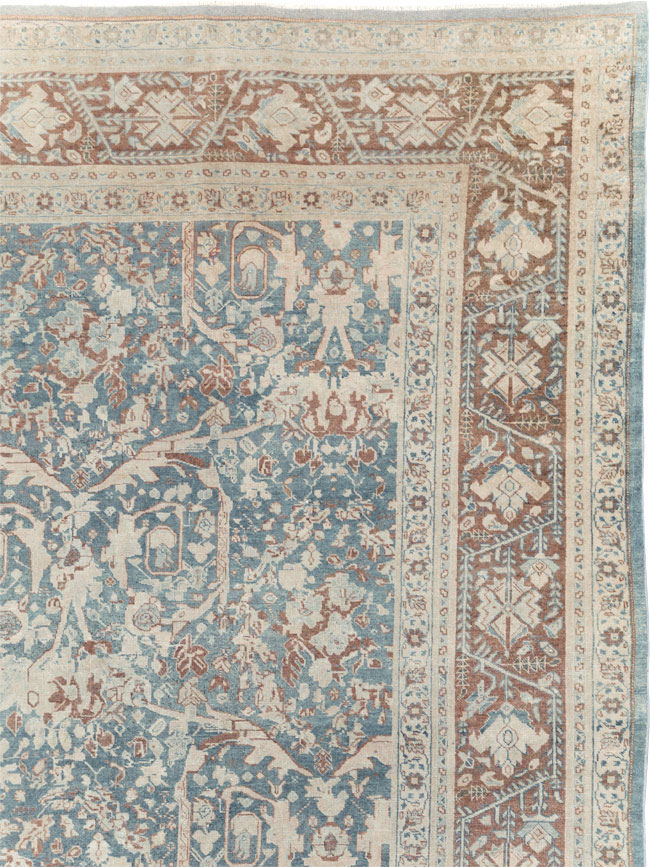 Antique Persian Tabriz Large Room Size Carpet, No.30689 - Staging