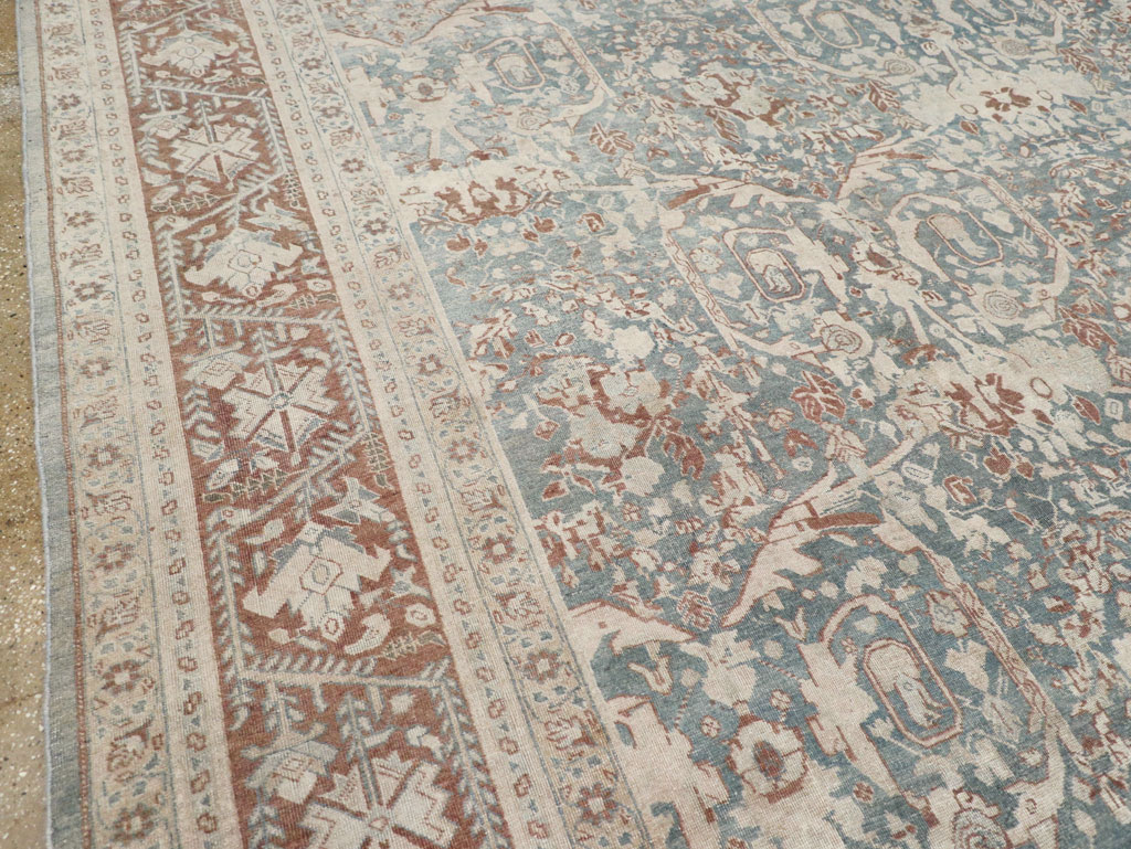 Antique Persian Tabriz Large Room Size Carpet, No.30689 - Staging