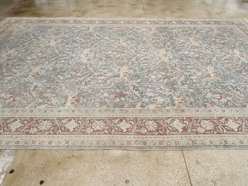 Antique Persian Tabriz Large Room Size Carpet, No.30689 - Staging