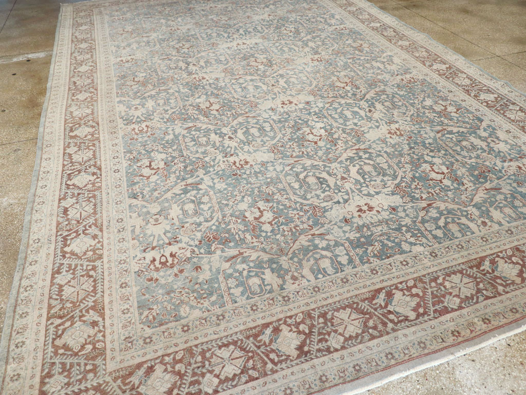 Antique Persian Tabriz Large Room Size Carpet, No.30689 - Staging
