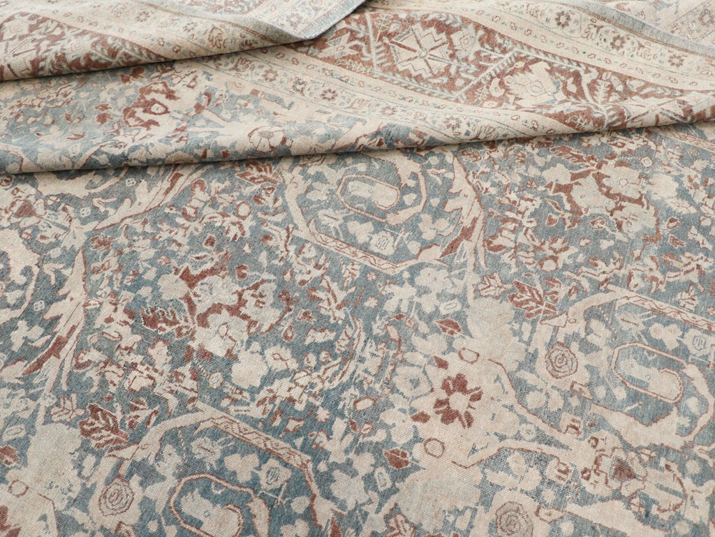 Antique Persian Tabriz Large Room Size Carpet, No.30689 - Staging