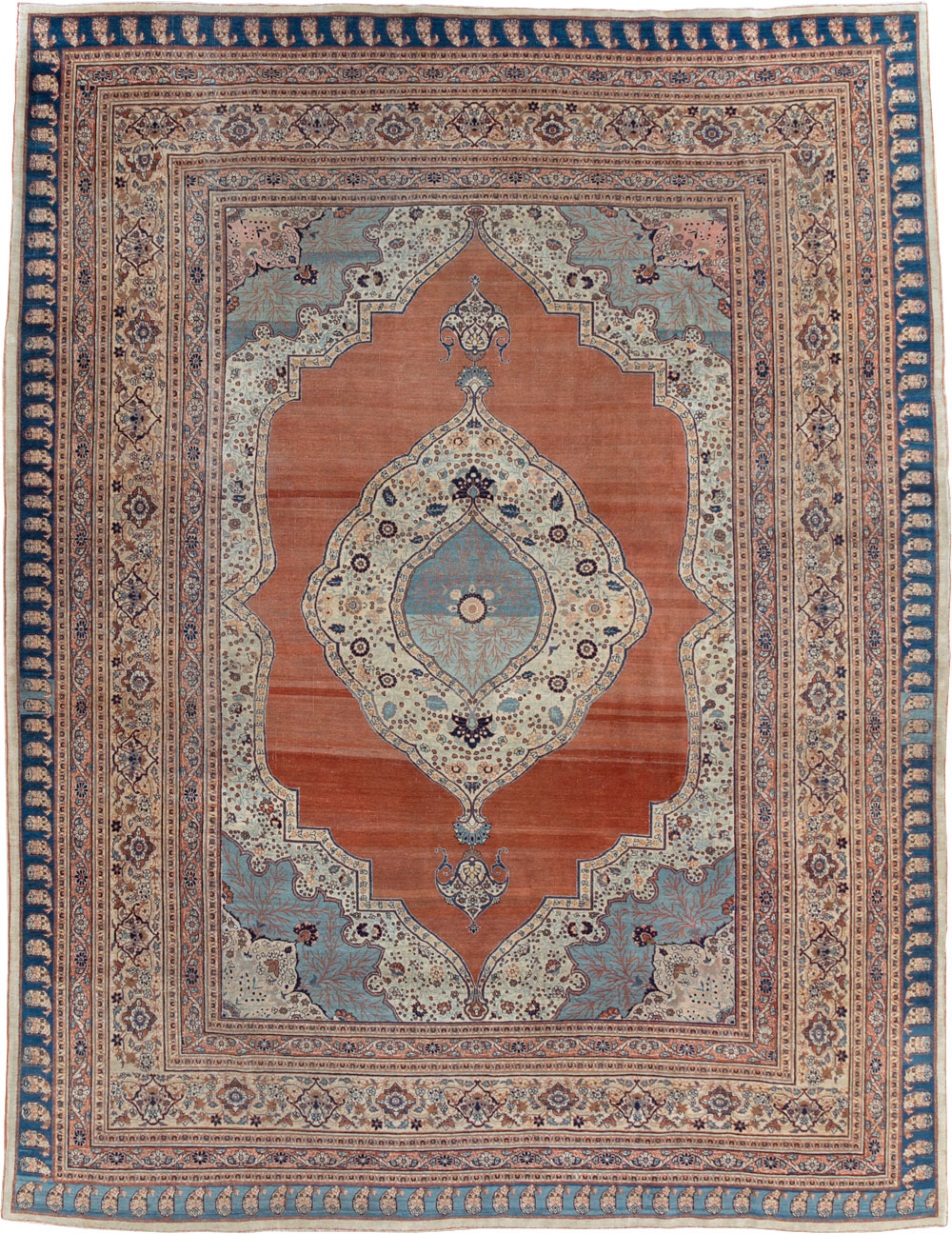 Antique Persian Tabriz Haji Jalili Carpet, No.30690 - Staging