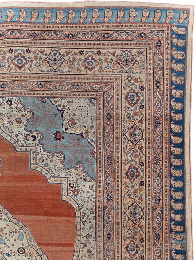 Antique Persian Tabriz Haji Jalili Carpet, No.30690 - Staging