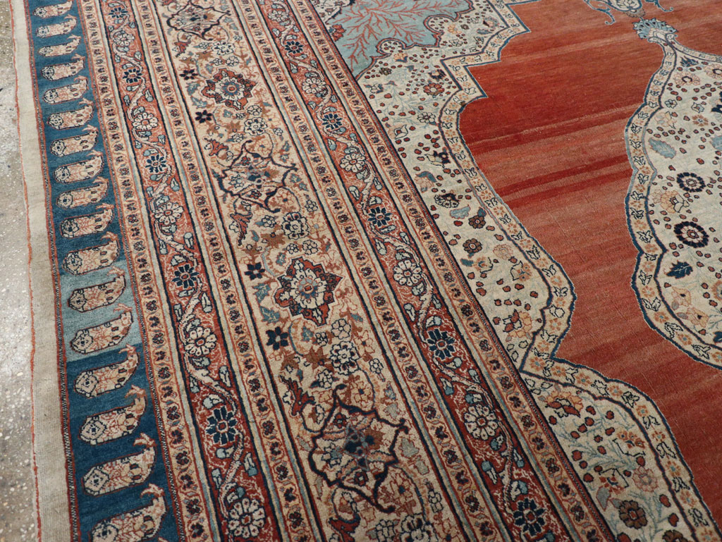 Antique Persian Tabriz Haji Jalili Carpet, No.30690 - Staging