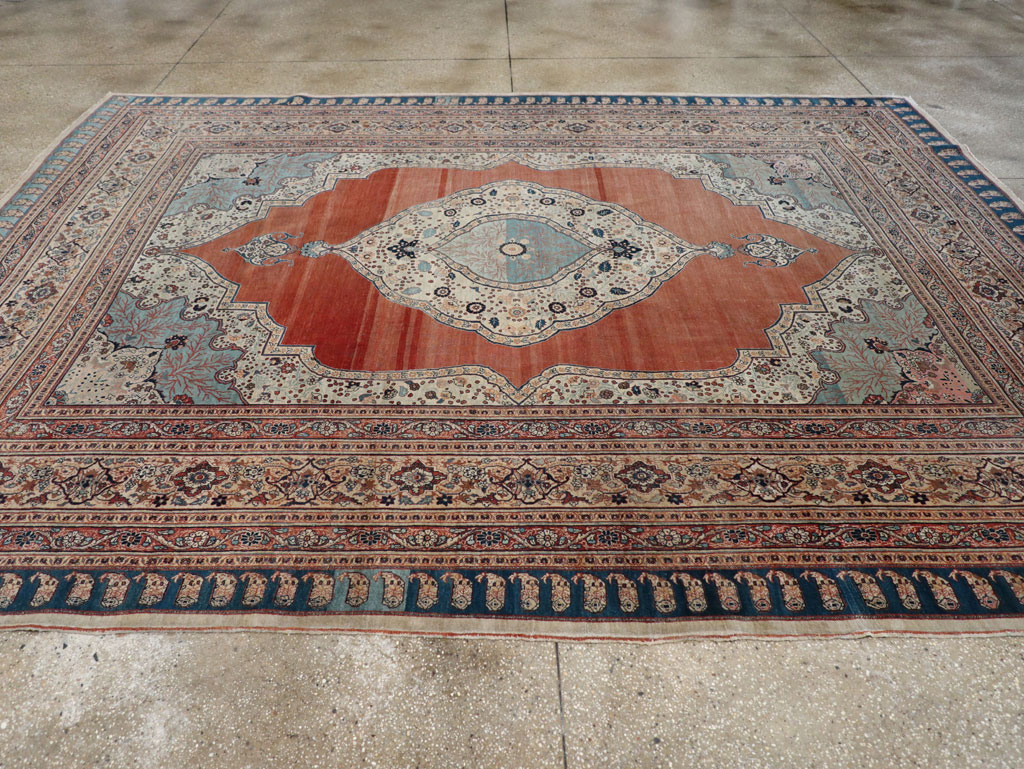 Antique Persian Tabriz Haji Jalili Carpet, No.30690 - Staging