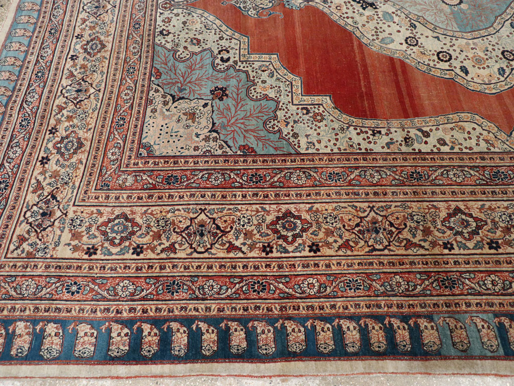 Antique Persian Tabriz Haji Jalili Carpet, No.30690 - Staging