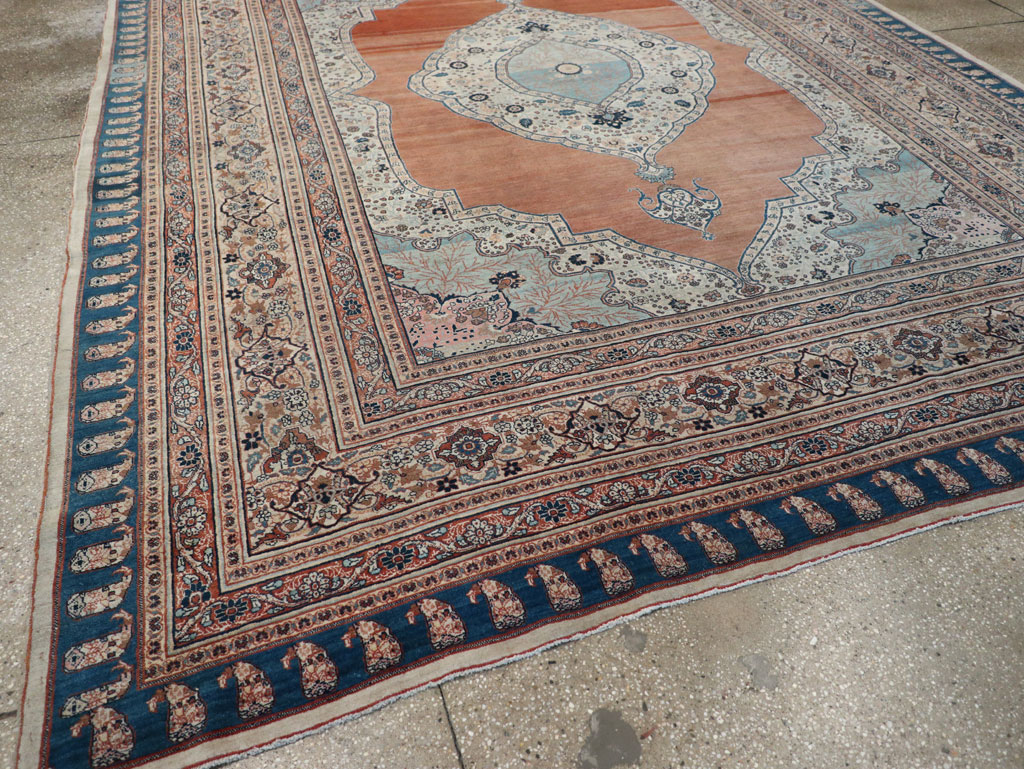 Antique Persian Tabriz Haji Jalili Carpet, No.30690 - Staging